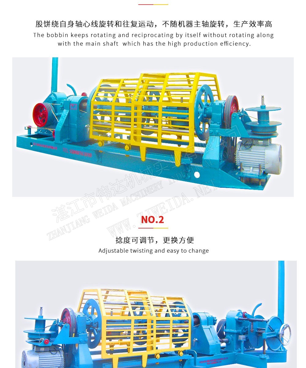 Constant spindle rope making machine